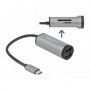 DeLOCK 64115 hub di interfaccia USB 3.2 Gen 1 (3.1 Gen 1) Type-C 5000 Mbit/s Nero, Argento (64115)