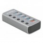 DeLOCK 63262 hub di interfaccia USB 3.2 Gen 1 (3.1 Gen 1) Type-B 5000 Mbit/s Grigio (63262)