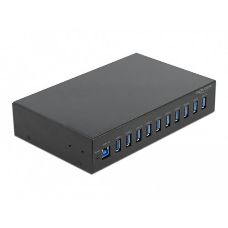 DeLOCK 64112 hub di interfaccia USB 3.2 Gen 1 (3.1 Gen 1) Type-B 5000 Mbit/s Nero (64112)
