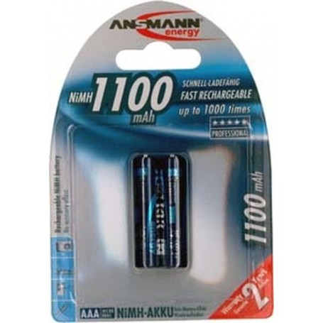 Ansmann 1x2 NiMH 1100 mAh Micro / AAA / HR03 Mini Stilo AAA Nichel-Metallo Idruro (NiMH) (5035222)