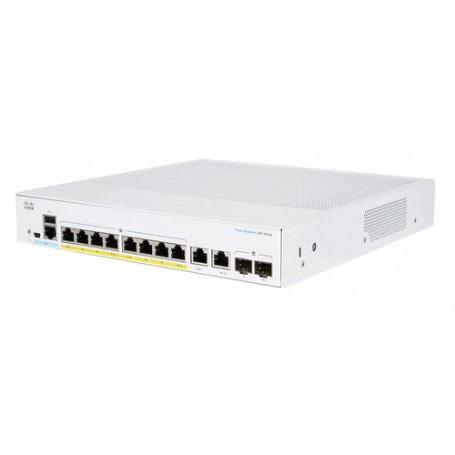 Cisco CBS250-8PP-E-2G-EU switch di rete Gestito L2/L3 Gigabit Ethernet (10/100/1000) Argento (CBS250-8PP-E-2G-EU)