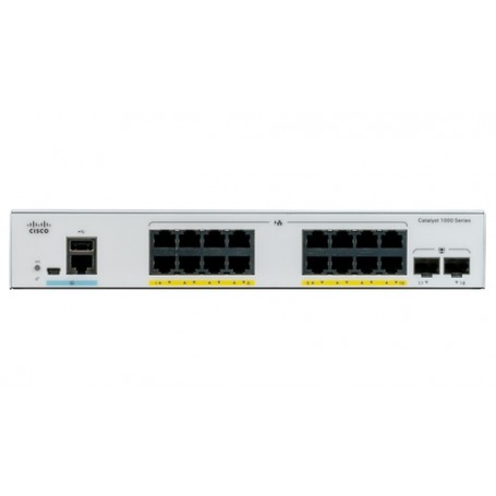 Cisco Catalyst C1000-16T-2G-L switch di rete Gestito L2 Gigabit Ethernet (10/100/1000) Grigio (C1000-16T-2G-L)