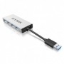 ICY BOX IB-AC6104 5000 Mbit/s Alluminio, Argento (70406)