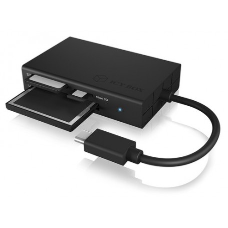 ICY BOX IB-CR401-C3 lettore di schede USB 3.2 Gen 1 (3.1 Gen 1) Type-C Nero (IB-CR401-C3)
