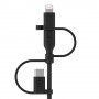 Belkin BOOST CHARGE cavo USB 1 m USB A USB C/Micro-USB B/Lightning Nero (CAC001BT1MBK)
