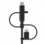 Belkin BOOST CHARGE cavo USB 1 m USB A USB C/Micro-USB B/Lightning Nero (CAC001BT1MBK)