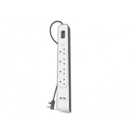 Belkin BSV401VF2M protezione da sovraccarico Bianco 4 presa(e) AC 2 m (BSV401VF2M)