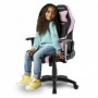 Sharkoon Skiller SGS2 Jr. Sedia per gaming universale Seduta imbottita Nero, Rosa (4044951032334)