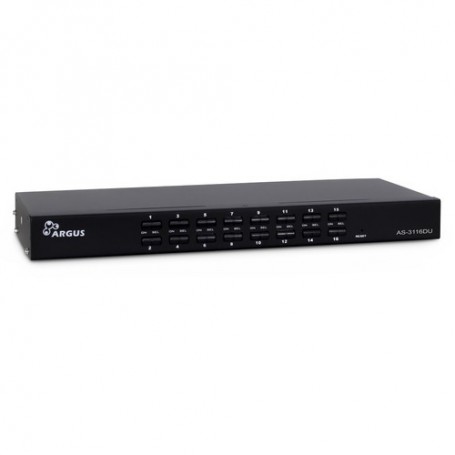 Inter-Tech KVM AS-3116DU VGA switch per keyboard-video-mouse (kvm) Montaggio rack Nero (88887162)