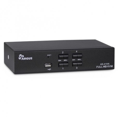 Inter-Tech AS-41HA HDMI switch per keyboard-video-mouse (kvm) Nero (88887242)
