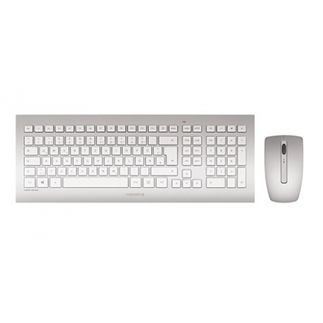 CHERRY DW 8000 tastiera RF Wireless QWERTZ Tedesco Argento, Bianco (JD-0310DE)