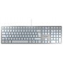 CHERRY KC 6000 Slim tastiera USB AZERTY Francese Argento, Bianco (JK-1600FR-1)