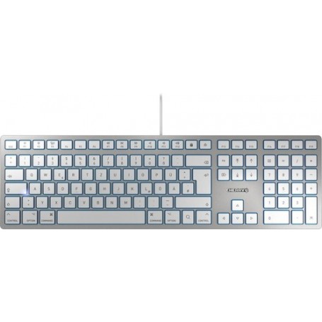 CHERRY KC 6000 SLIM FOR MAC tastiera USB QWERTZ Tedesco Argento (JK-1610DE-1)