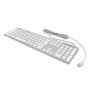 KeySonic KSK-8022U tastiera USB QWERTZ Tedesco Argento, Bianco (60453)
