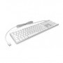 KeySonic KSK-8022U tastiera USB QWERTZ Tedesco Argento, Bianco (60453)