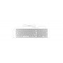 KeySonic KSK-8022MacU tastiera USB QWERTZ Tedesco Argento, Bianco (60454)