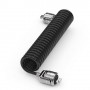 Compulocks Dual Head Coiled Cable Keyed Lock cavo di sicurezza Nero (CL02H)