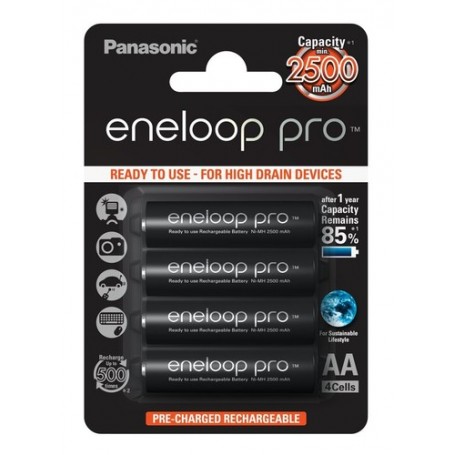 Panasonic eneloop pro Batteria ricaricabile Stilo AA (BK-3HCDE/4BE)