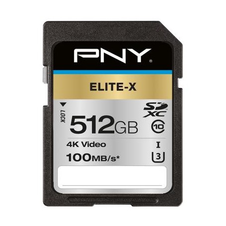 PNY Elite-X memoria flash 512 GB SDXC UHS-I Classe 10 (P-SD512U3100EX-GE)