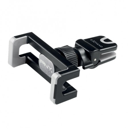 PNY EXPENDABLE CAR VENT MOUNT Supporto attivo Telefono cellulare/smartphone Nero, Grigio (H-VE-EX-K01-RB)