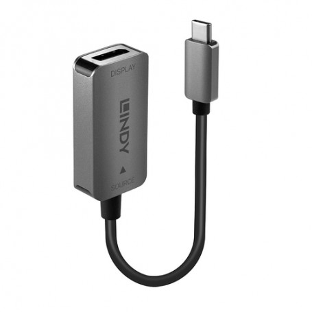 Lindy 43286 cavo e adattatore video 0,12 m USB tipo-C DisplayPort Grigio (LINDY43286)