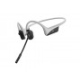 Aftershokz OpenComm Auricolare Wireless A clip, Passanuca Musica e Chiamate USB tipo-C Bluetooth Grigio, Bianco (ASC100LG)