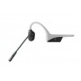 Aftershokz OpenComm Auricolare Wireless A clip, Passanuca Musica e Chiamate USB tipo-C Bluetooth Grigio, Bianco (ASC100LG)