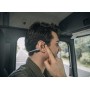 Aftershokz OpenComm Auricolare Wireless A clip, Passanuca Musica e Chiamate USB tipo-C Bluetooth Grigio, Bianco (ASC100LG)