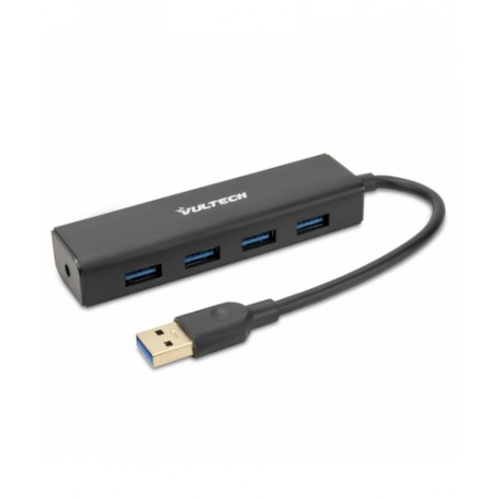 Vultech HU-04USB3 hub di interfaccia USB 3.2 Gen 1 (3.1 Gen 1) Type-A 5000 Mbit/s Nero (HU-04USB3)