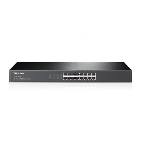 TP-LINK TL-SF1016 switch di rete Non gestito Fast Ethernet (10/100) 1U Nero (TL-SF1016)