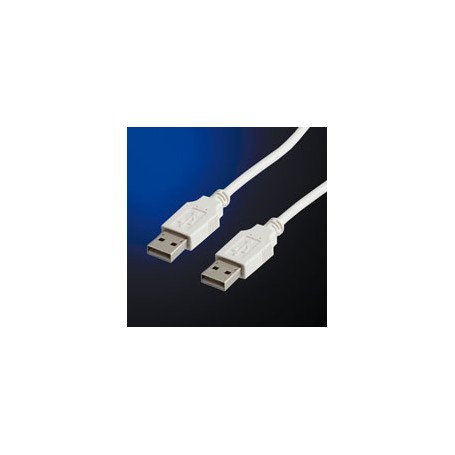 ROLINE USB 2.0 Cable cavo USB 0,8 m USB A Bianco (RO11.99.8909)