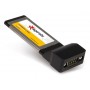 Hamlet Scheda ExpressCard RS232 cavo seriale 9 pin Maschio-Femmina incluso (XRS232EXC)