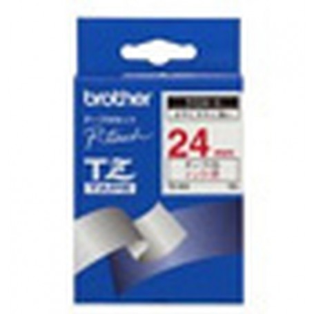 Brother Gloss Laminated Labelling Tape - 24mm, Red/White nastro per etichettatrice TZ (TZ252)