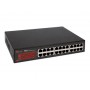 Hamlet Switch di rete a 24 porte sistema automatico per riconoscimento velocità 10/100 Mbps in metallo (HN24S)