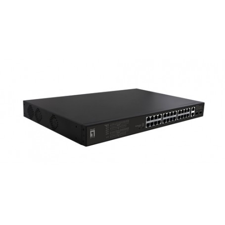 LevelOne FGP-2831 switch di rete Non gestito Fast Ethernet (10/100) Supporto Power over Ethernet (PoE) 1U Nero (FGP-2831)