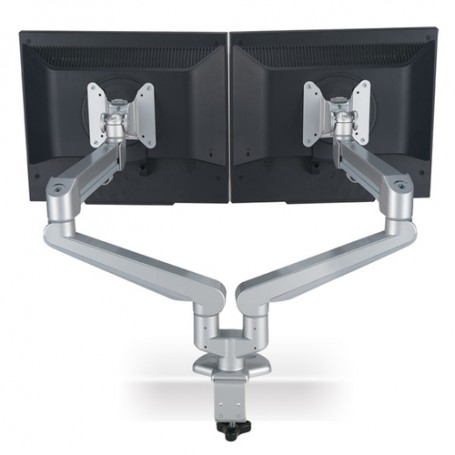 ROLINE Dual LCD Monitor Stand Pneumatic, Desk Clamp, Pivot 2 Joints (17.03.1148)